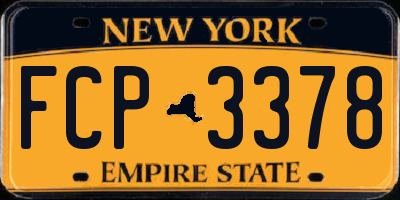 NY license plate FCP3378