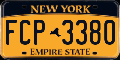 NY license plate FCP3380