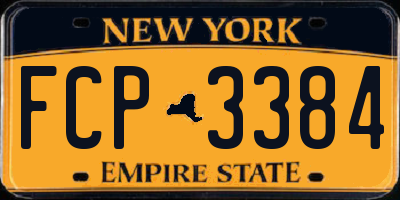 NY license plate FCP3384
