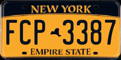 NY license plate FCP3387