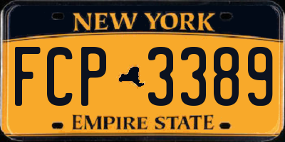 NY license plate FCP3389