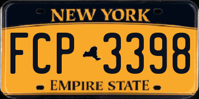NY license plate FCP3398
