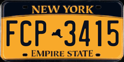 NY license plate FCP3415