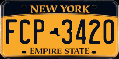 NY license plate FCP3420