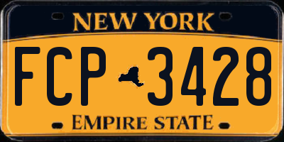 NY license plate FCP3428