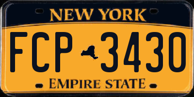 NY license plate FCP3430