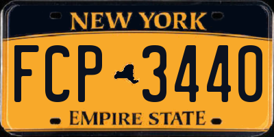 NY license plate FCP3440