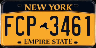 NY license plate FCP3461