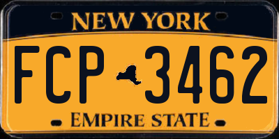 NY license plate FCP3462
