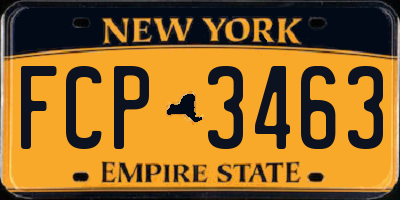 NY license plate FCP3463