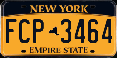 NY license plate FCP3464