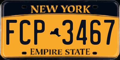 NY license plate FCP3467