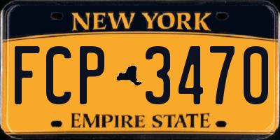 NY license plate FCP3470