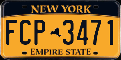 NY license plate FCP3471