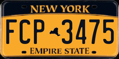 NY license plate FCP3475