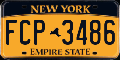 NY license plate FCP3486
