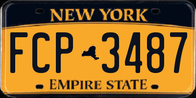 NY license plate FCP3487