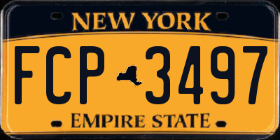 NY license plate FCP3497