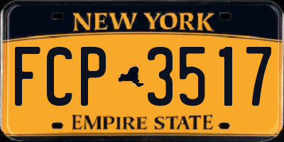 NY license plate FCP3517