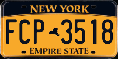 NY license plate FCP3518