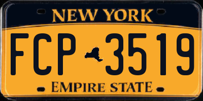 NY license plate FCP3519