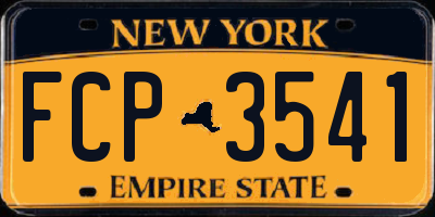 NY license plate FCP3541