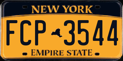 NY license plate FCP3544