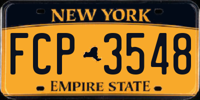 NY license plate FCP3548
