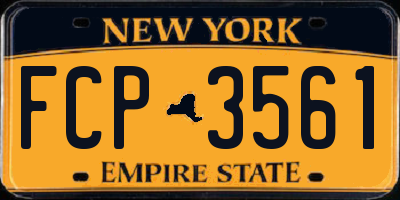 NY license plate FCP3561
