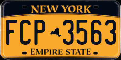 NY license plate FCP3563