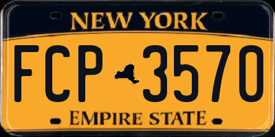 NY license plate FCP3570