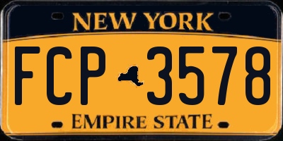 NY license plate FCP3578