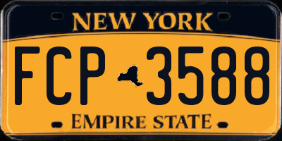 NY license plate FCP3588