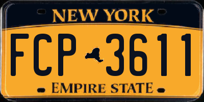 NY license plate FCP3611