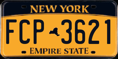 NY license plate FCP3621
