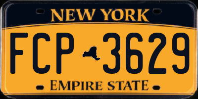 NY license plate FCP3629