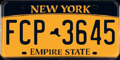 NY license plate FCP3645
