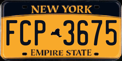 NY license plate FCP3675