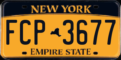 NY license plate FCP3677