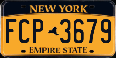 NY license plate FCP3679