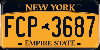 NY license plate FCP3687