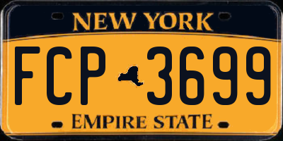 NY license plate FCP3699