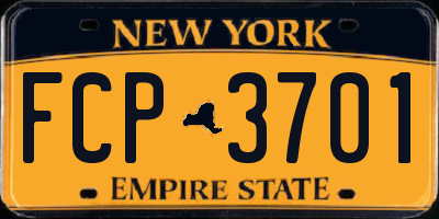 NY license plate FCP3701