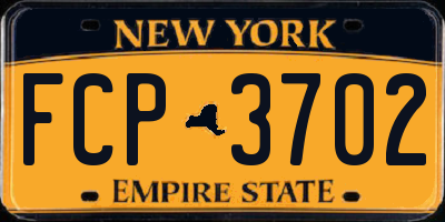NY license plate FCP3702