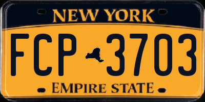 NY license plate FCP3703