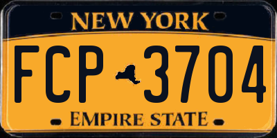 NY license plate FCP3704