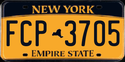 NY license plate FCP3705