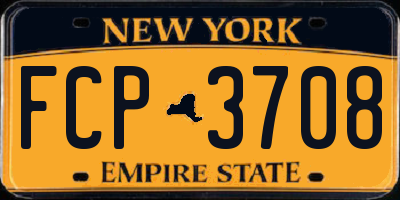 NY license plate FCP3708