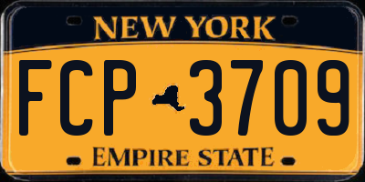 NY license plate FCP3709