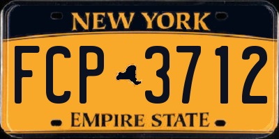 NY license plate FCP3712